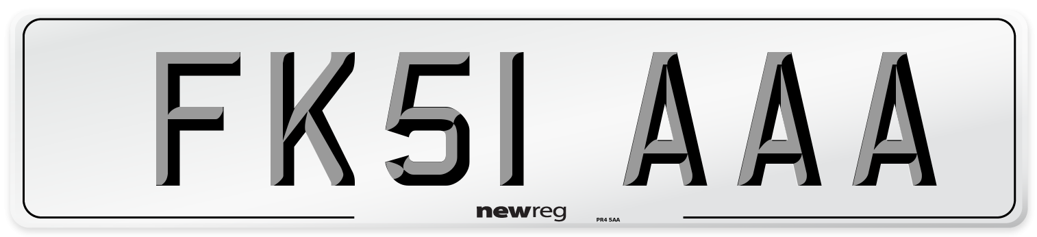 FK51 AAA Number Plate from New Reg